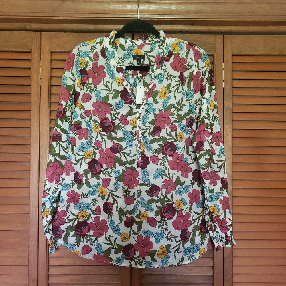 NWT Talbots Floral Top